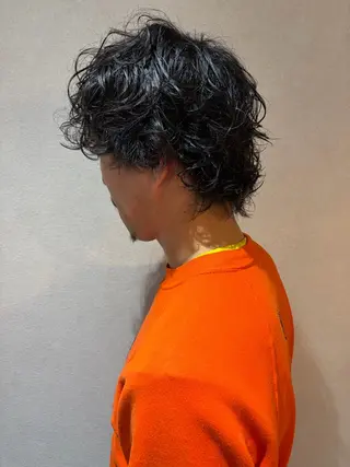 ショート パーマ メンズ INCEHAIR所属・雰囲気重視メンズ パーマ/モデル/小畑のヘアスタイル
