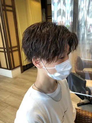 ショート パーマ メンズ パーマ/ハイトーン スパイキー/神田正紀のヘアスタイル