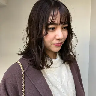 ミディアム カラー ヘアアレンジ BRUNTJET所属・MAEDA MADOKAのヘアスタイル