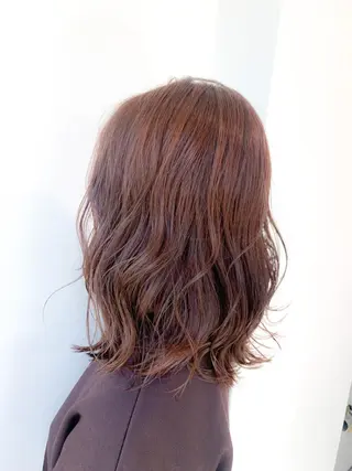 ミディアム カラー ヘアアレンジ Lehm所属・表参道/さあ や/大人ナチュラルのヘアスタイル