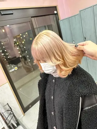 ミディアム カラー ブリーチ人気No.1 MANATO🎨🌈のヘアスタイル