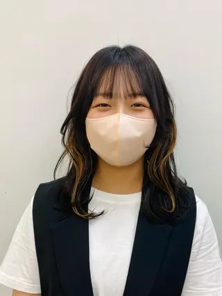 ミディアム カラー サトウ リョウのヘアスタイル