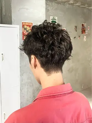 ショート パーマ メンズ door white hideのヘアスタイル