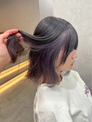 ミディアム カラー ハイトーンカラー🐬 えりかのヘアスタイル