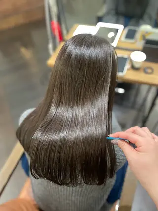 セミロング カラー 艶・暖色カラー/ メンズ/名駅/ユキハのヘアスタイル