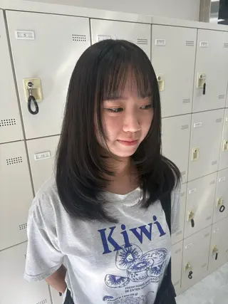 カラー ハイトーン/透明感 艶カラー/SAKI‎のヘアスタイル