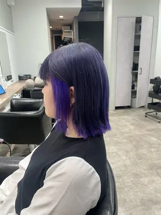 ミディアム カラー ヘアアレンジ 🍓艶髪/艶カラー ハイトーン/しんたにのヘアスタイル