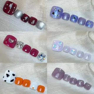 ネイル RAFFINE 月🦋🩵のネイルデザイン