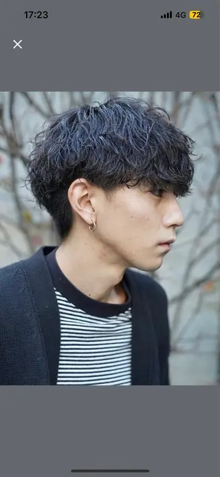 パーマ メンズ 湯浅禅也/プードル /波巻きパーマ/栄のヘアスタイル