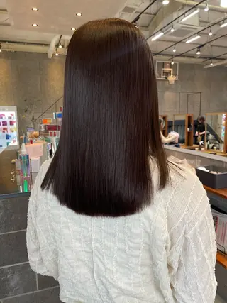 セミロング カラー 🍋髪質改善× 透明感カラー ジュリのヘアスタイル