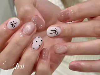 ネイル ネイルサロンAiri 長さ出し·シンプルのネイルデザイン