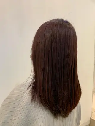カラー ブリーチしない暖色 カラー🥀杉 優菜のヘアスタイル