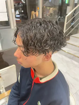 ショート パーマ メンズ ❄️メンズカット 落合諒❄️のヘアスタイル