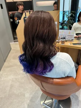 セミロング カラー ヘアアレンジ 加藤 愛実のヘアスタイル
