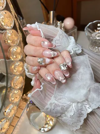 ネイル 23時まで❤︎韓国、 ワンホンネイルのネイルデザイン