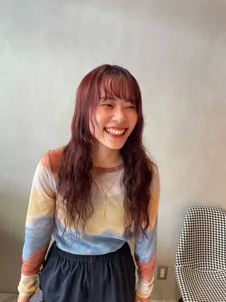 ロング カラー LEAPS adore都島店所属・みゆう 都島/透明感のヘアスタイル