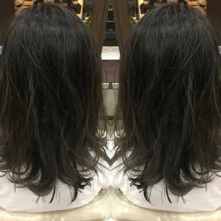 ミディアム カラー 寺内 紳悟のヘアスタイル