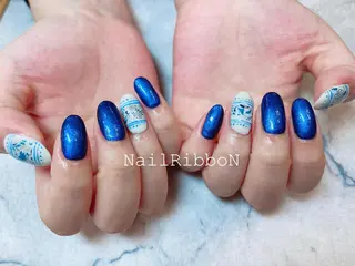 ネイル ネイルリボン 石田のネイルデザイン