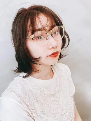 ショート pole/apartment所属・💓パーマ，💗 レイヤーカットのヘアスタイル