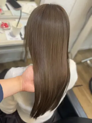 ロング カラー ブリーチなしベージュ 特化 松村 茶屋町のヘアスタイル