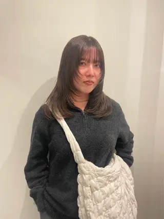 ロング カラー 渋谷 留菜のヘアスタイル