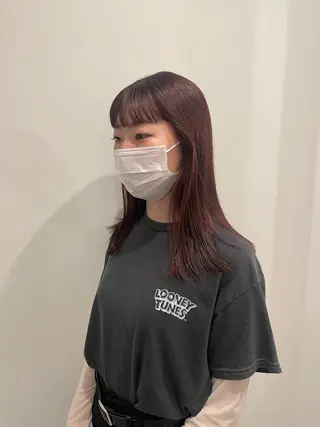 ロング カラー 渋谷 留菜のヘアスタイル