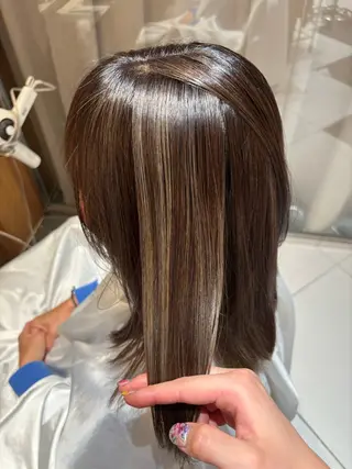 ミディアム カラー 古屋 樹のヘアスタイル