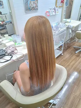 ロング カラー GLOSS 心斎橋 山上のヘアスタイル