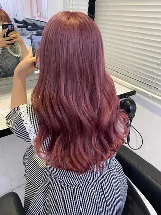 セミロング カラー ダブルカラー 韓国ヘアKYONのヘアスタイル