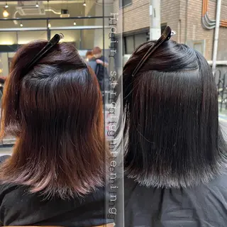 ミディアム カラー 髪質改善ストレート Kantaのヘアスタイル