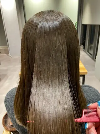 ロング 韓国風/オシャレ /縮毛矯正/滝口琴未のヘアスタイル