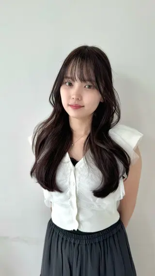 セミロング カラー ヘアアレンジ 顔周り&ミディアム 特化/池袋/kokiのヘアスタイル