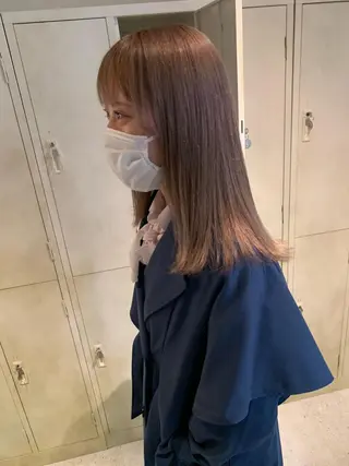 セミロング カラー ブリーチ/アレンジ 天満/chihiroのヘアスタイル