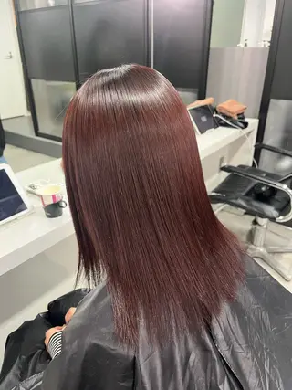 セミロング ハイトーン/艶カラー 𝐧𝐨𝐚のヘアスタイル