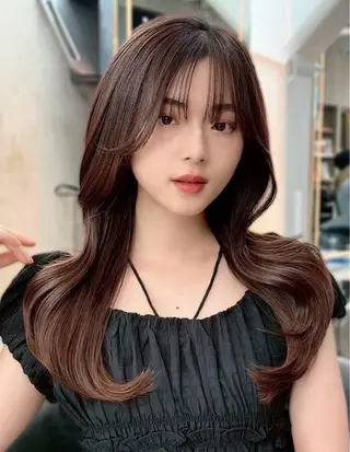 ロング レイヤー/顔周り /ボブ/銀座/サラのヘアスタイル