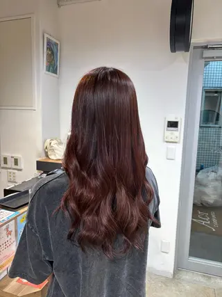ロング カラー カラーモデル🎨✨ 長與夕夏のヘアスタイル
