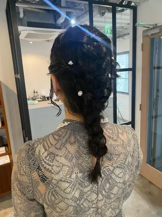 セミロング ヘアアレンジ Hayashi Shioriのヘアスタイル