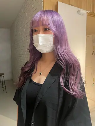 ロング カラー 艶ハイトーン👑♡ NATSUKIのヘアスタイル