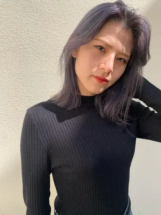 ミディアム カラー MARU レイヤー/パーマのヘアスタイル