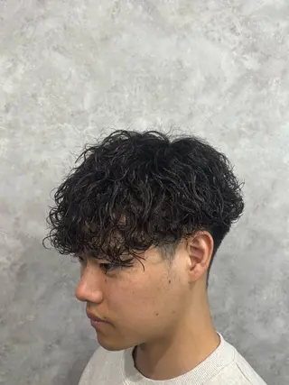 ミディアム パーマ メンズ 🔹シースルー✖️マ ッシュ/ℕ𝕆ℝ𝕀のヘアスタイル