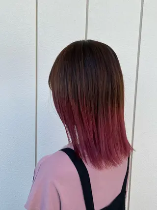 ミディアム カラー 飯田 来夢のヘアスタイル