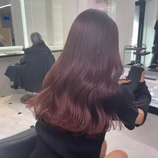 ロング カラー メンズ 💗愛され暖色💗 ピンク/レッド💗のヘアスタイル