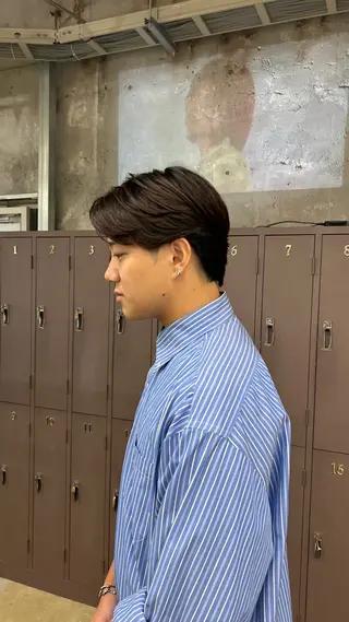 ミディアム 大本 メンズ/パーマのヘアスタイル