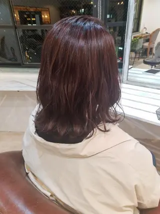 ミディアム カラー すずき えりのヘアスタイル