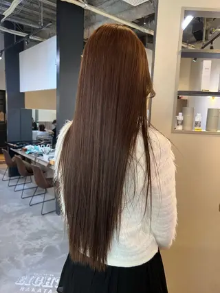 ロング 赤み消しカラー✳️ 井上明日翔💫のヘアスタイル