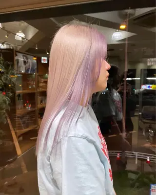 ロング カラー ハイトーンカラー / 美髪矯正/出口優斗のヘアスタイル