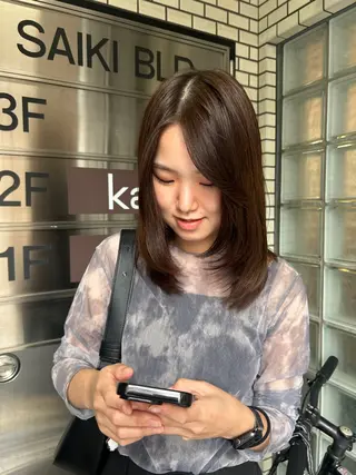 セミロング kauti 池袋店所属・メンズカット🍀 かねだしおりのヘアスタイル