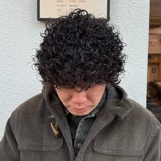 ショート パーマ メンズ barber　shop KING所属・💈メンズ　床屋💈 似合わせ💈春日井のヘアスタイル