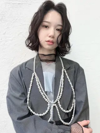 ショート パーマ Glimpse中津店 髪質改善/マツエクのヘアスタイル