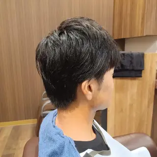 メンズ ミディアム BARBER 　STAG所属・BARBERSTAG 上拂恭平のヘアスタイル